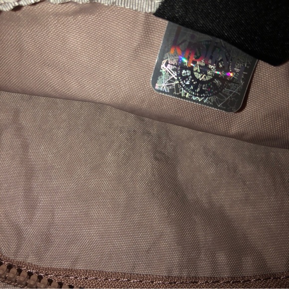 Kipling NWELDORADO Dusty Taupe Nylon Crossbody With Monkey Key Chain NWT - Picture 14 of 16